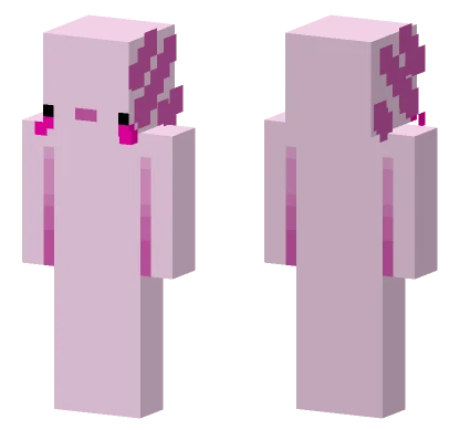 Pink Axolotl Minecraft skin
