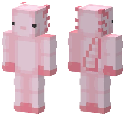 Pink Axolotl Skin Minecraft skin