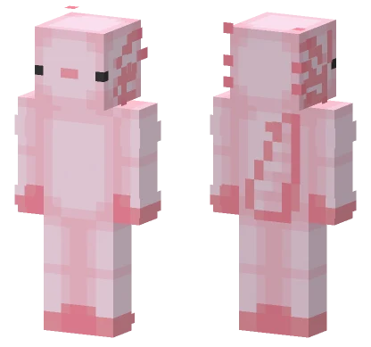 Pink Axolotl Skin Minecraft skin