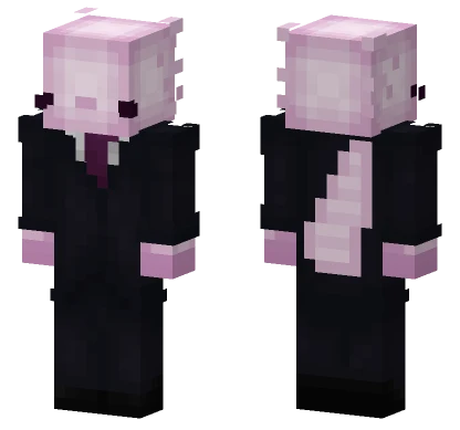 Pink Axolotl Suit Minecraft skin