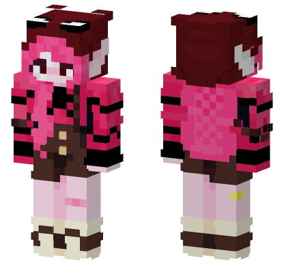 Pink Bandage Girl Minecraft skin