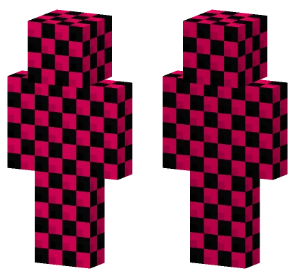 Pink Black Checkered Pattern Minecraft skin