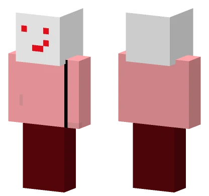 Pink Blocky Character Minecraft skin
