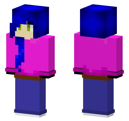 Pink Blue Creature Minecraft skin