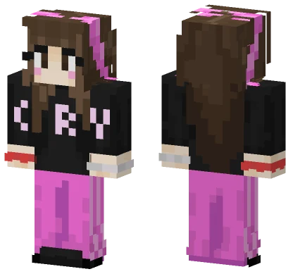 Pink Bow Girl Minecraft skin