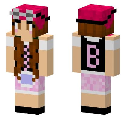 Pink Bow Girl Minecraft skin