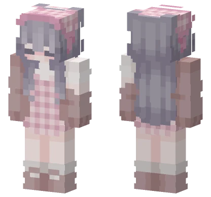 Pink Bow Girl Minecraft skin