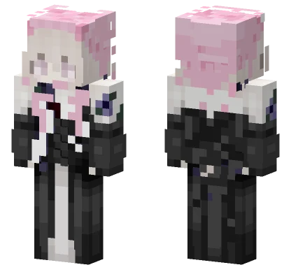 Pink Bow Maid Minecraft skin