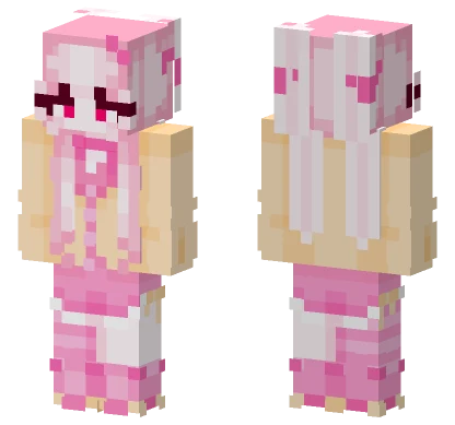 Pink Bunny Girl Minecraft skin