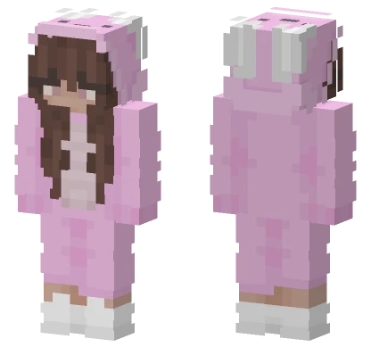 Pink Bunny Girl Minecraft skin