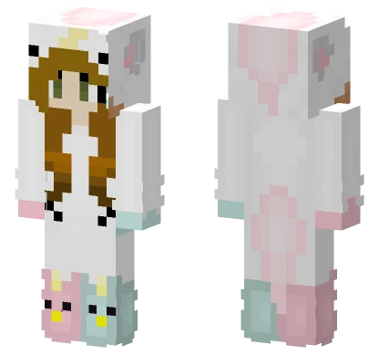 Pink Bunny Girl Minecraft skin