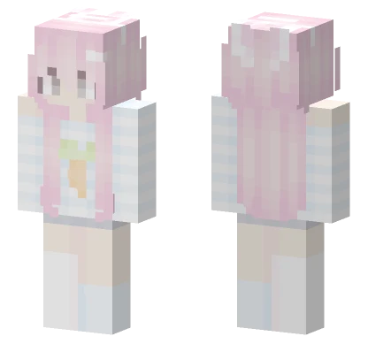 Pink Bunny Girl Minecraft skin