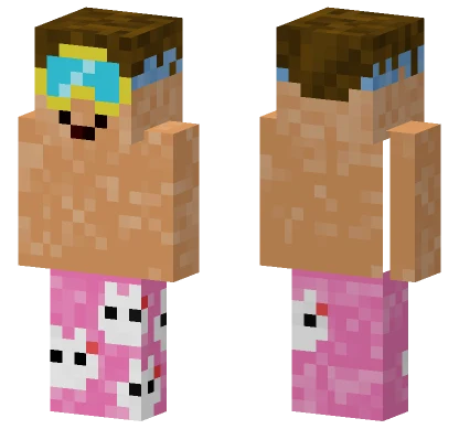 Pink Bunny Hoodie Minecraft skin