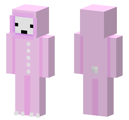 Pink Bunny Suit Minecraft skin