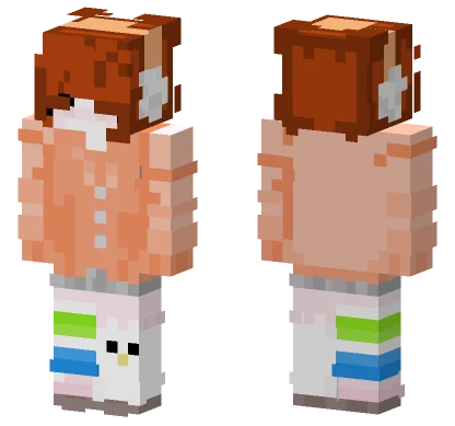 Pink Cat Girl Minecraft skin