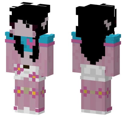 Pink Cat Girl Minecraft skin