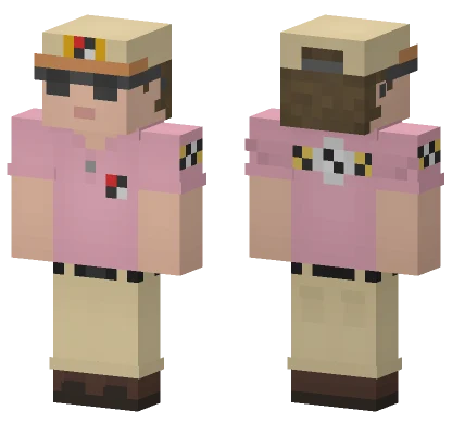 Pink Cat Girl Minecraft skin