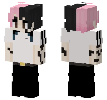 Pink Cat Girl Minecraft skin