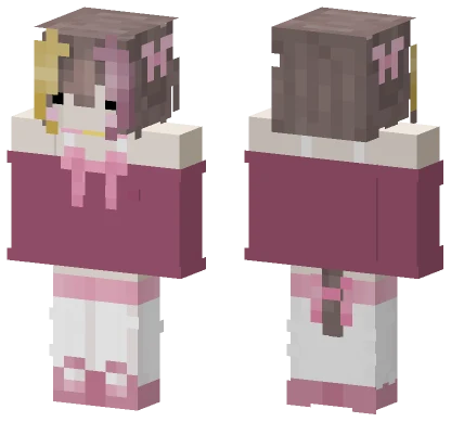 Pink Cat Girl Minecraft skin