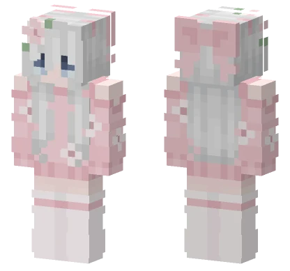 Pink Cat Girl Minecraft skin