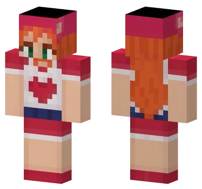 Pink Cat Girl Minecraft skin