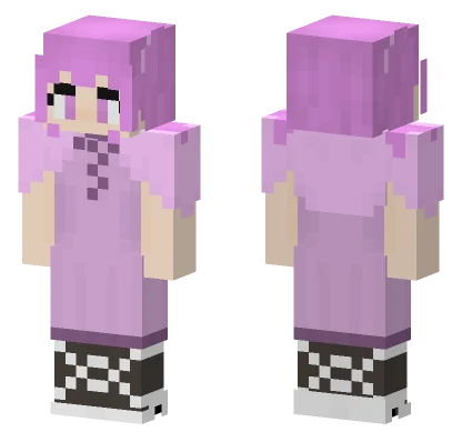 Pink Cat Girl Minecraft skin