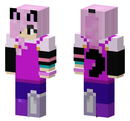 Pink Cat Girl Outfit Minecraft skin