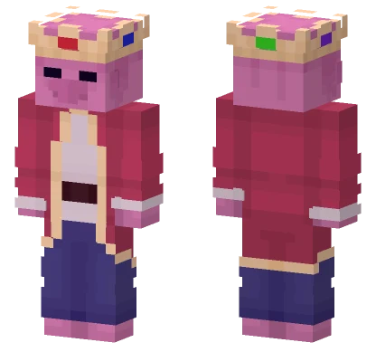 Pink Cat Hat Minecraft skin