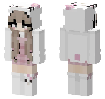 Pink Cherry Blossom Girl Minecraft skin