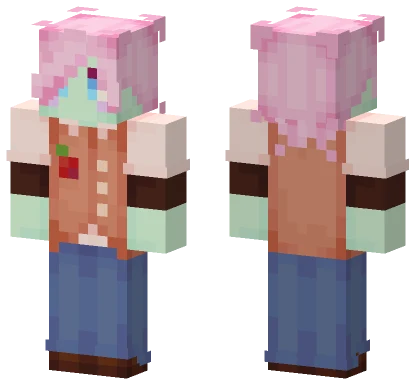 Pink Cherry Blossom Outfit Minecraft skin