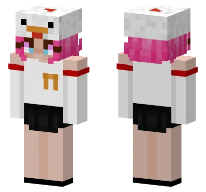Pink Chicken Minecraft skin