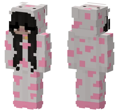 Pink Cow Pajamas Minecraft skin