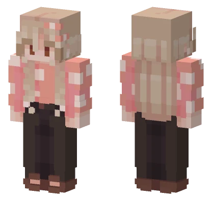 Pink Dotted Outfit Minecraft skin