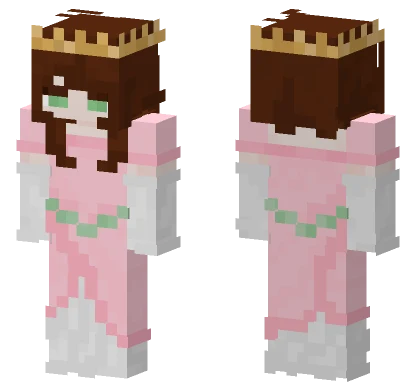 Pink Dress Girl Minecraft skin