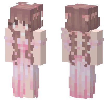 Pink Dress Girl Minecraft skin