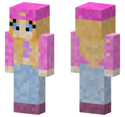 Pink Dress Girl Minecraft skin