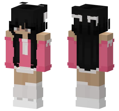 Pink Dress Girl Minecraft skin