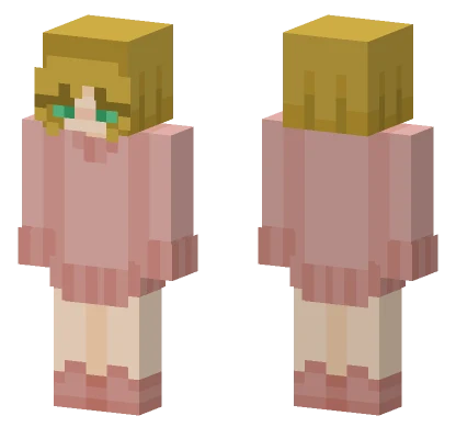 Pink Dress Girl Minecraft skin