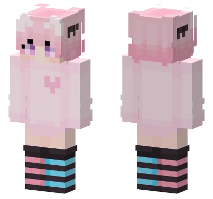 Pink Femboy Minecraft skin