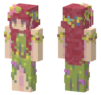 Pink Floral Dress Minecraft skin