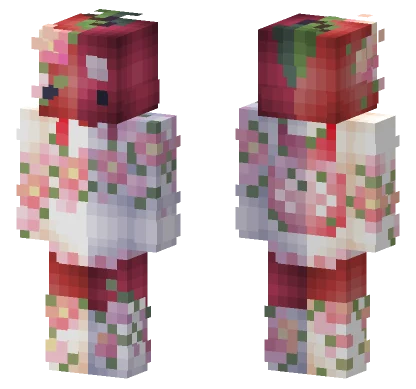 Pink Floral Wedding Cake Minecraft skin