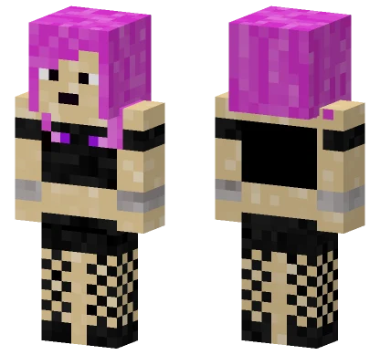 Pink Hair Alt Girl Minecraft skin