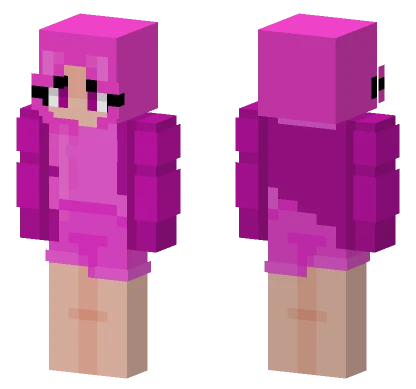 Pink Hair Girl Minecraft skin