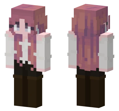 Pink Hair Girl Minecraft skin