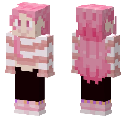 Pink Hair Girl Minecraft skin