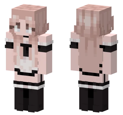 Pink Hair Girl Minecraft skin