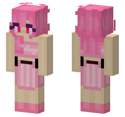 Pink Hair Girl Minecraft skin