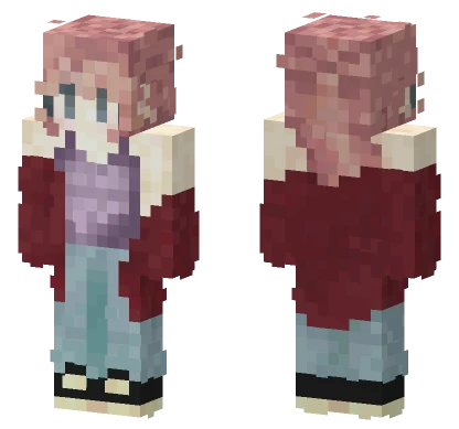 Pink Hair Girl Minecraft skin