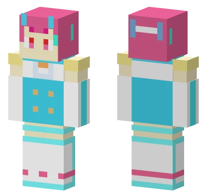 Pink Hair Girl Minecraft skin