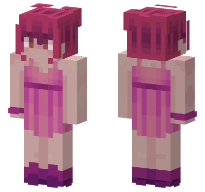 Pink Hair Girl Minecraft skin